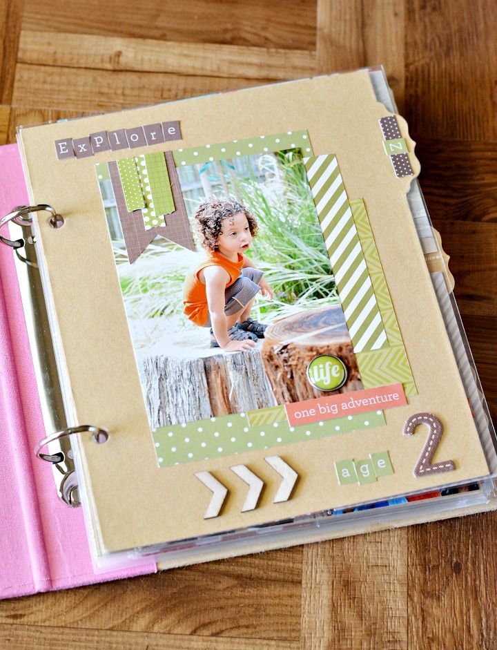 Easy Scrapbook Made with the Sn@p Studio Line | Simple scrapbook, Mini