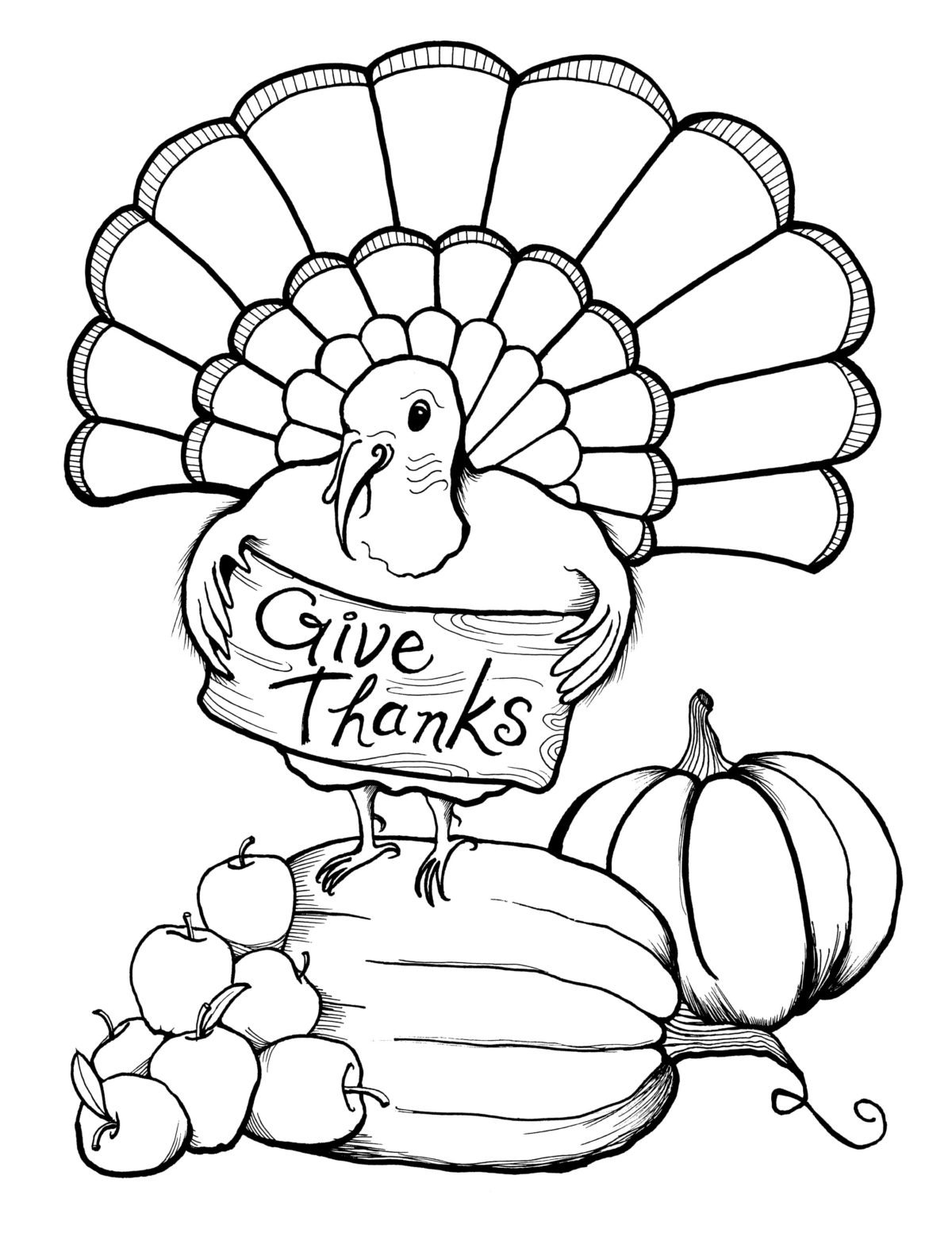 Thanksgiving Coloring Pages. Download or print for free