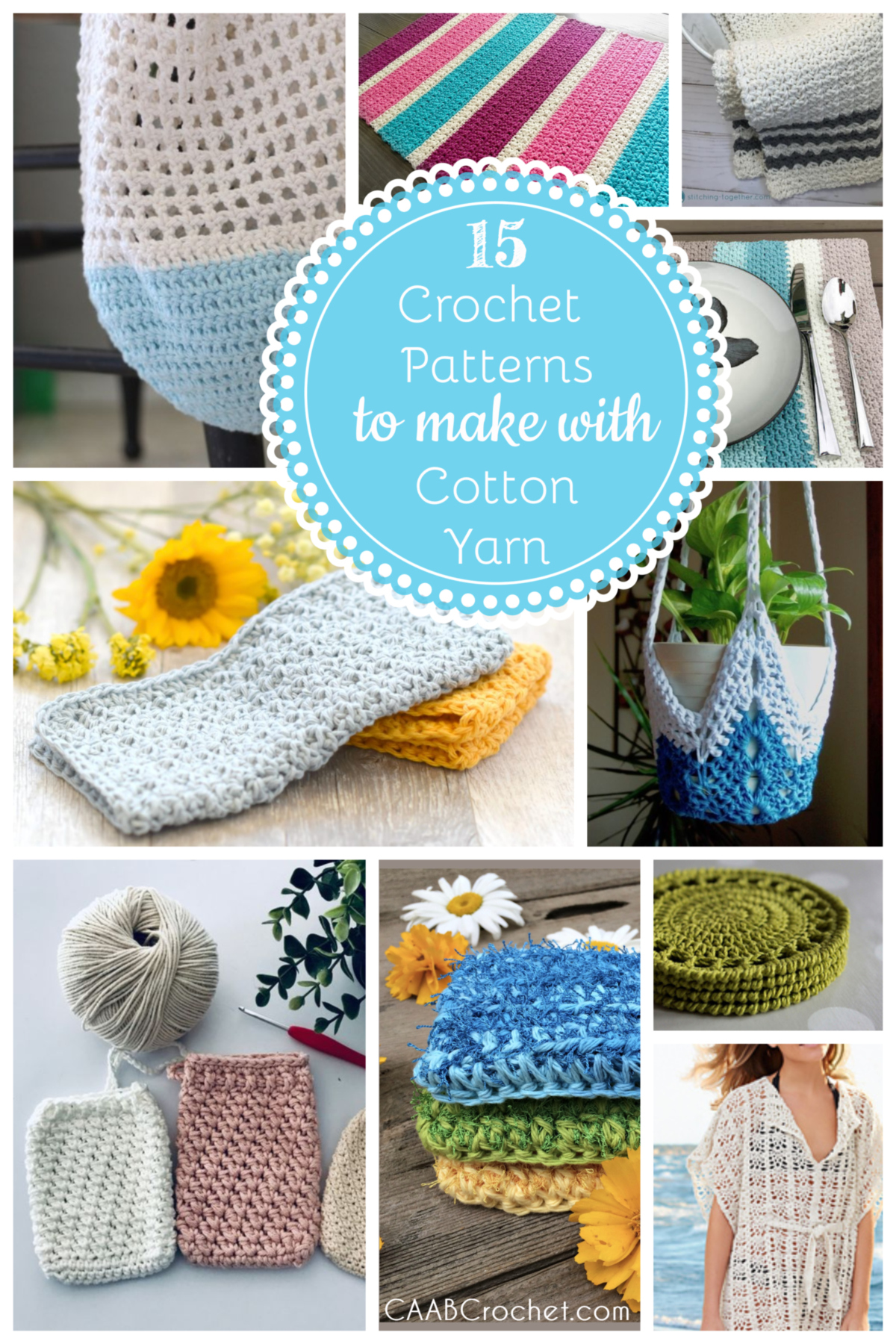 15 Crochet Patterns to Make With Cotton Yarn - Cute As A Button Crochet