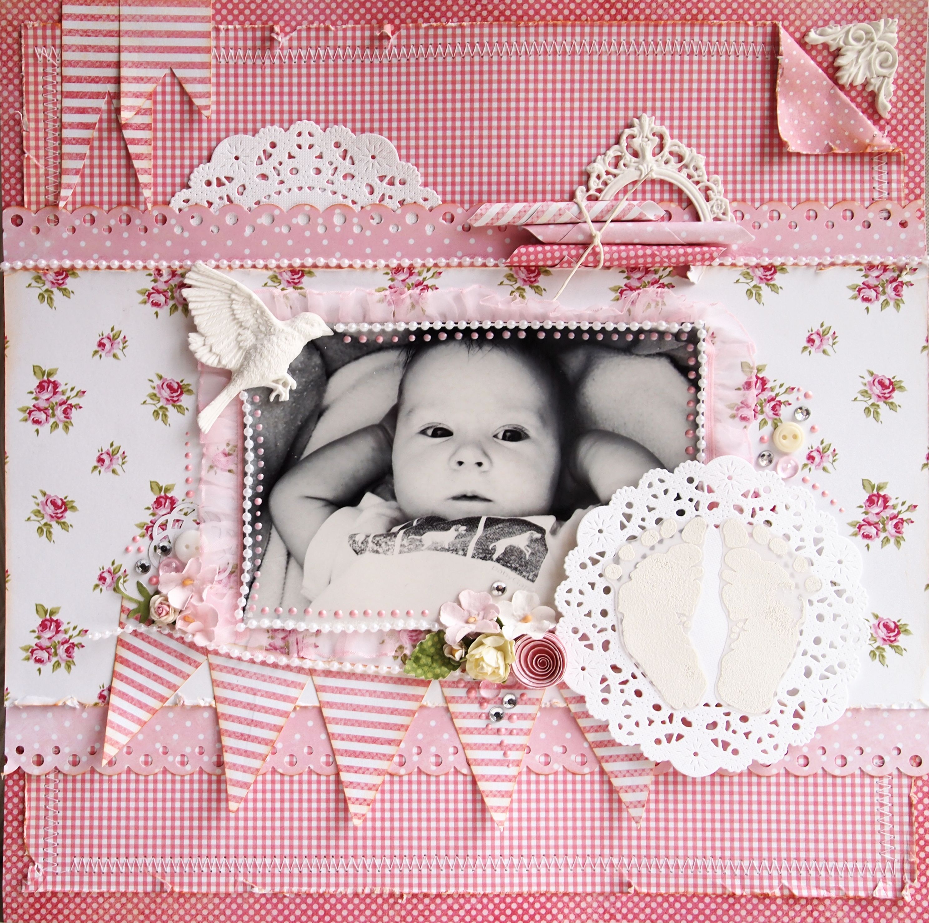 3 months already | Scrapbook layouts baby girl, Scrapbooking layouts